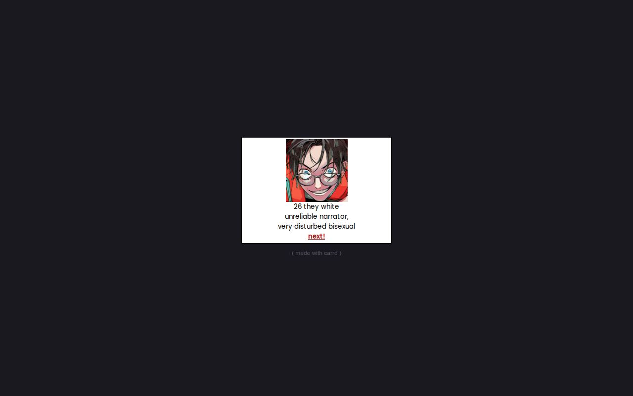 Carrd profile picture for @diagnosis
